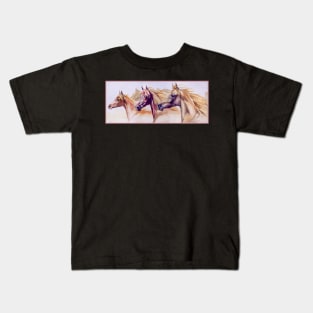 Three Sisters. Arabian horses. Kids T-Shirt